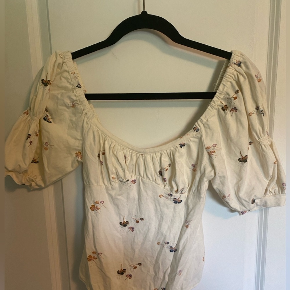 Free People puff sleeve bodysuit